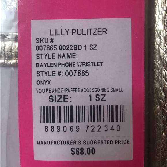 Lilly Pulitzer Baylen Phone Wristlet Onyx brand new! Plastic on strap and logo - Picture 4 of 9